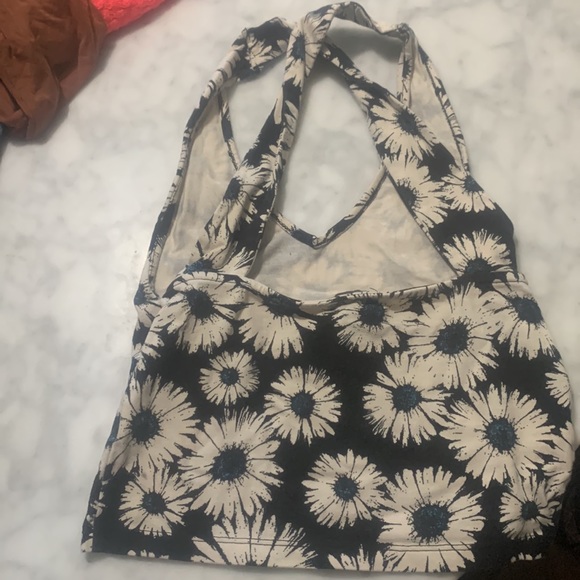 Blue daisy flower crop top - Picture 2 of 3